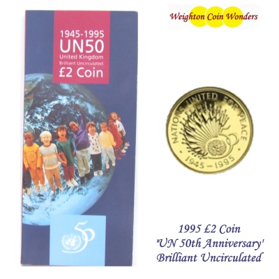 1995 £2 BU Coin Pack - 50th Anniversary of the United Nations